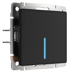 Сенсорный выключатель одноклавишный Умный дом/W4510608/ Сенсорный выключатель одноклавишный с функцией Wi-Fi (черный)
